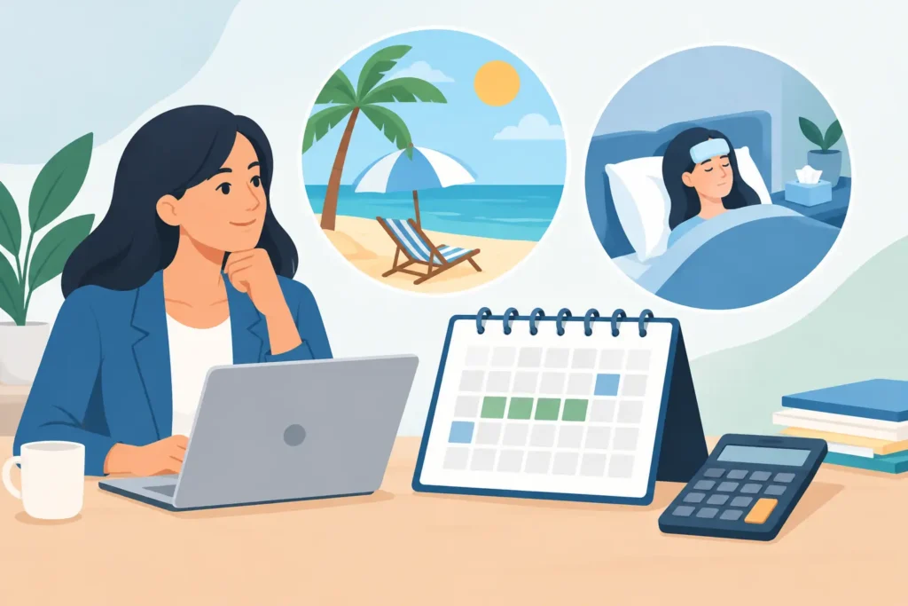 Cálculo de vacaciones y enfermedad en nómina